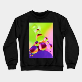 Colorful close up of oil drops in water Crewneck Sweatshirt